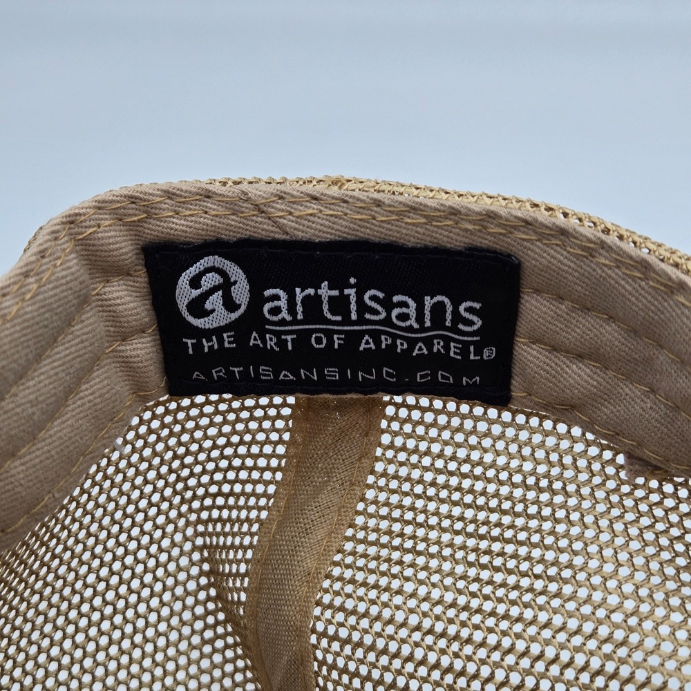 Artisans Snapback Hat Men OSFA Busch Light Ducks Unlimited Black Tan Trucker Cap - Picture 10 of 11